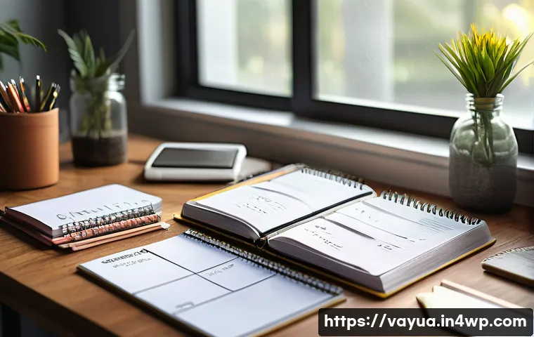 가치 기반 재정계획의 실행을 위한 목표 설정 - A serene and inspiring home office scene featuring a vision board filled with colorful images and ha...