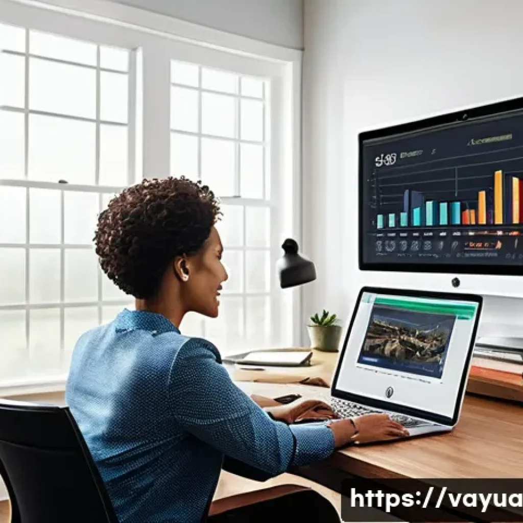 가치 중심의 재정 관리에서의 효과적인 접근법 - A professional, modern home office setting with a person thoughtfully planning long-term financial g...