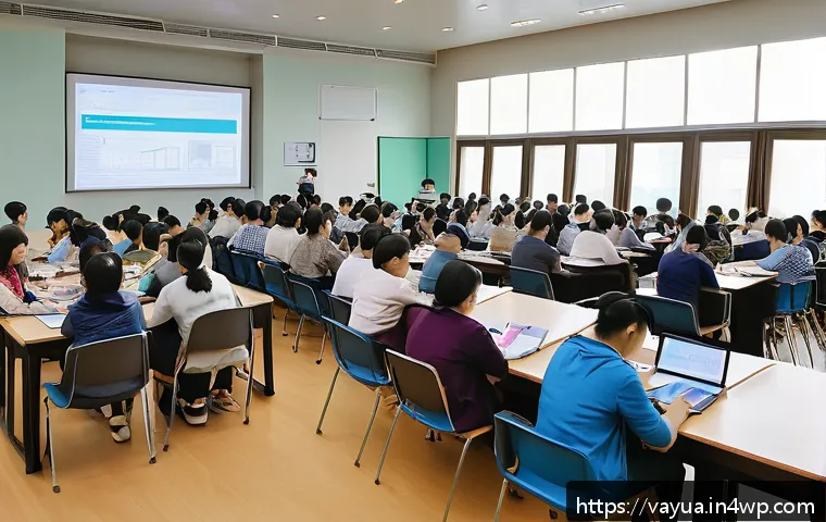 가치 기반 재정계획과 커뮤니티 참여 - A vibrant community meeting scene inside a modern municipal hall, showing diverse residents actively...